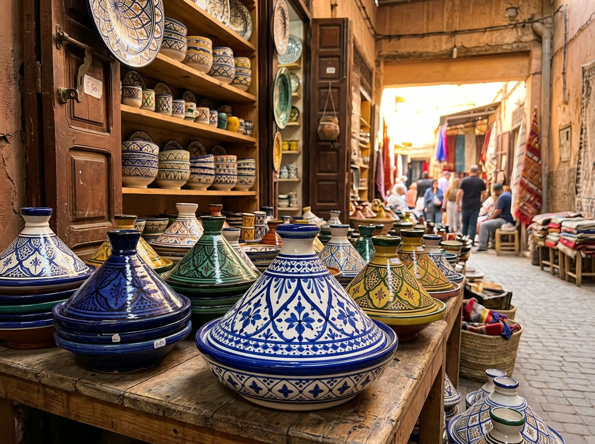 Hand-painted ceramic tagine (medium)