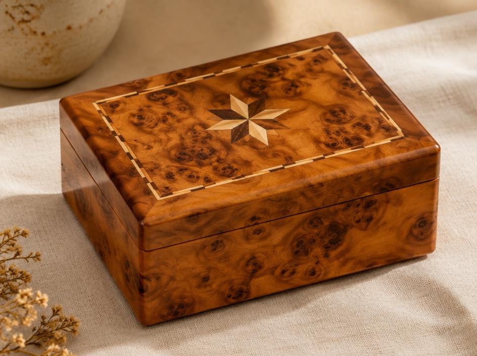 Thuya wood jewelry box